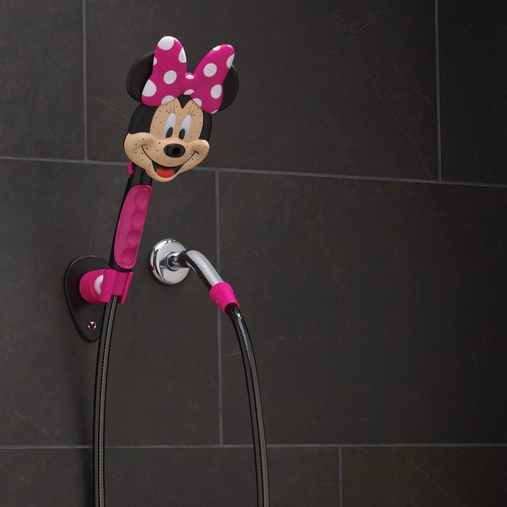 Oxygenics Disney Minnie Mouse 3 Setting Handheld Shower Head, Pink (Open Box)