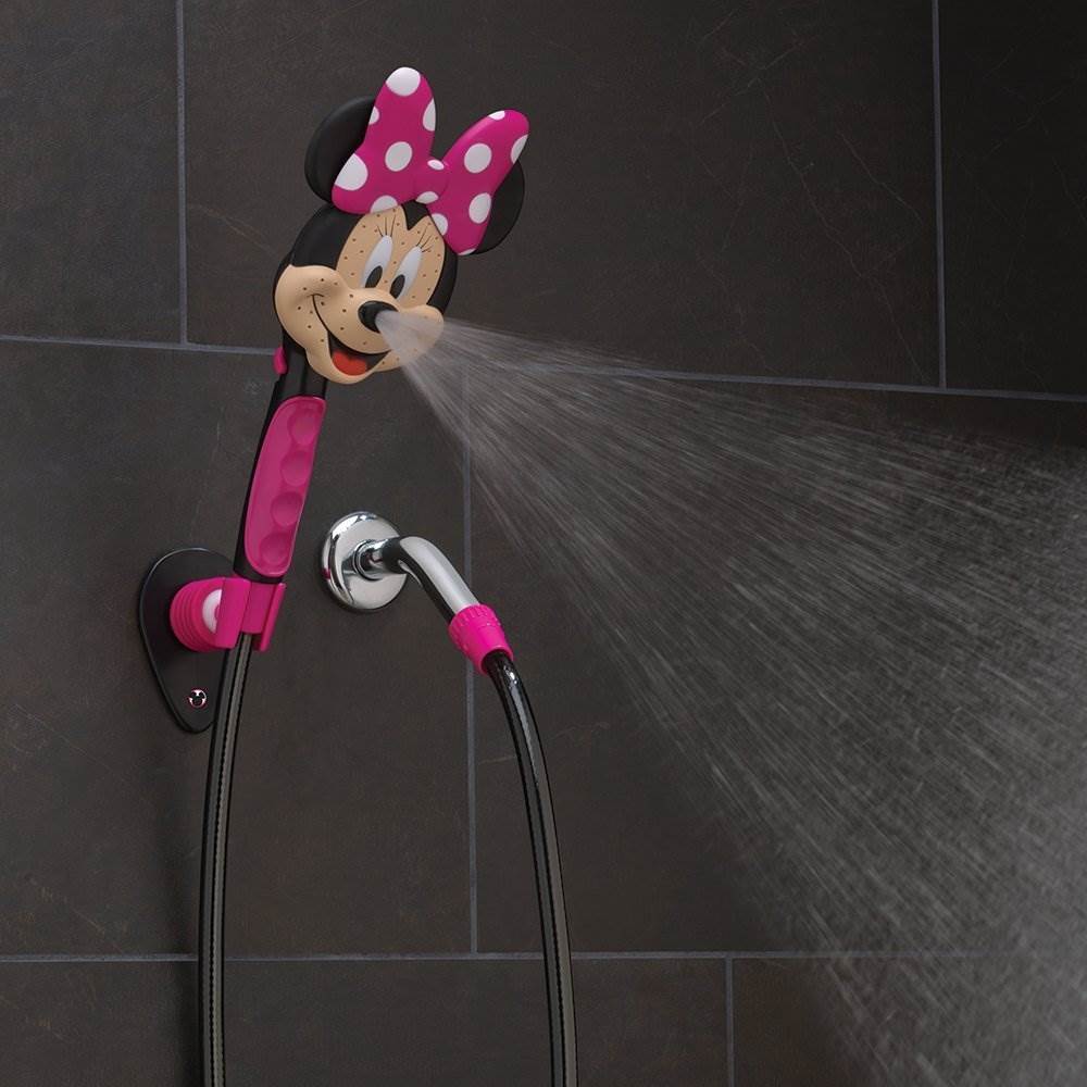 Oxygenics Disney Minnie Mouse 3 Setting Handheld Shower Head, Pink (Open Box)