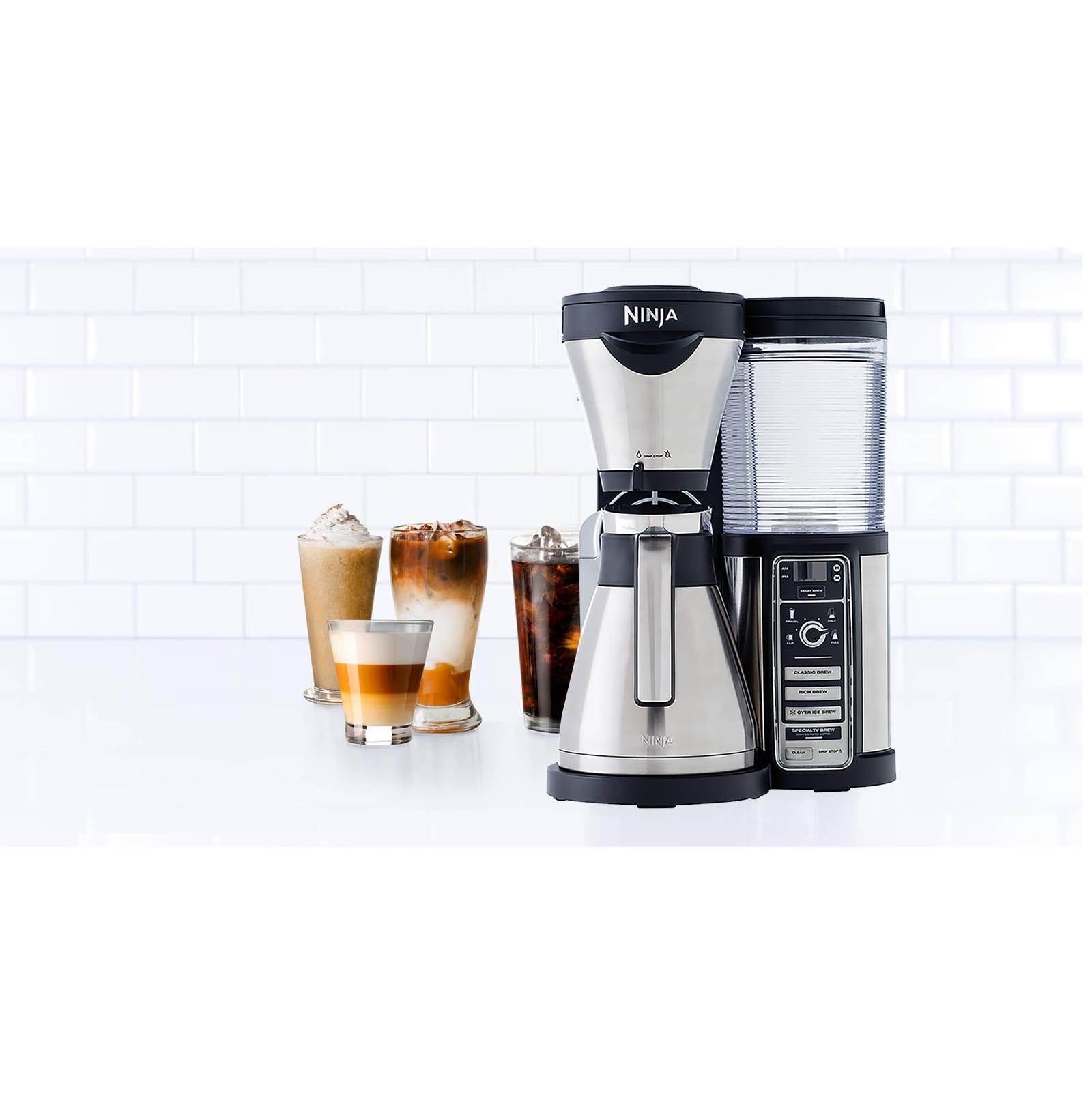 Ninja Coffee Bar, Carafe, Frother, Recipes & Grinder (Certified Refurbished)