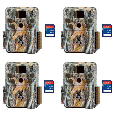 Browning Trail Cameras Strike Force Pro 18MP Game Cameras, 4 Pack + 8GB SD Cards