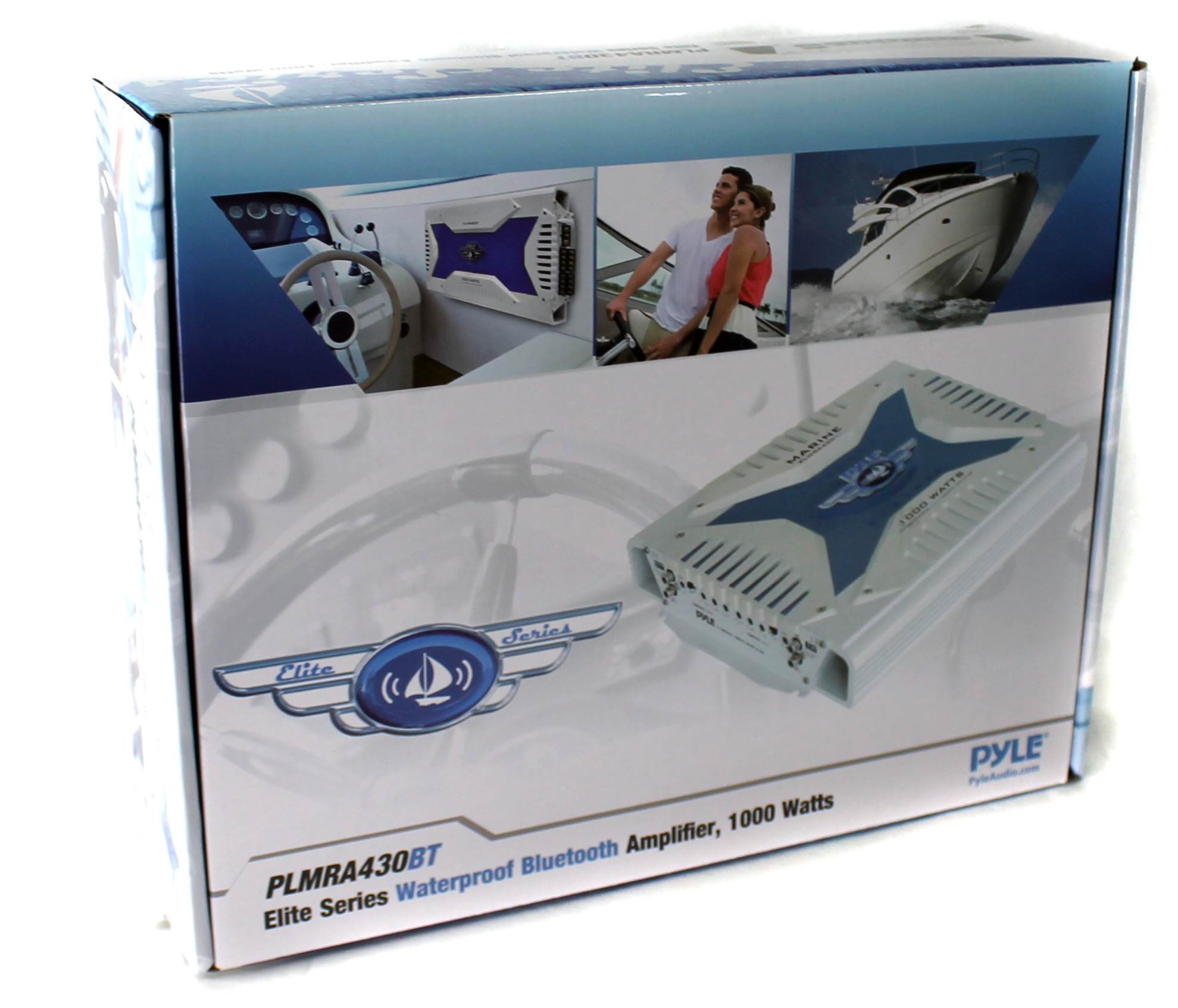 Pyle Elite 1000 Watt 4 Channel Amplifier Bluetooth Marine ATV Amp w/ Wiring Kit