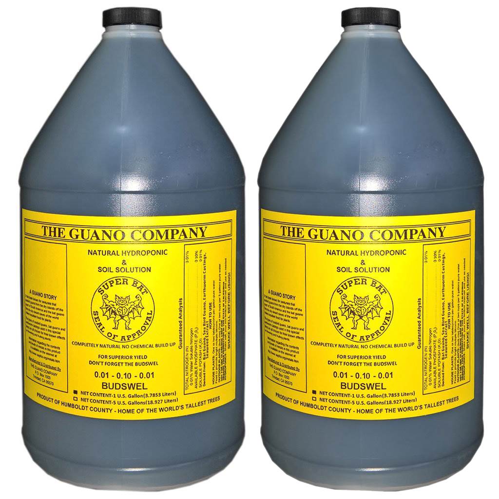 Hydrofarm GUBS128C Super Bat Budswel Hydroponic Soil Nutrient, 1 Gallon (2 Pack)
