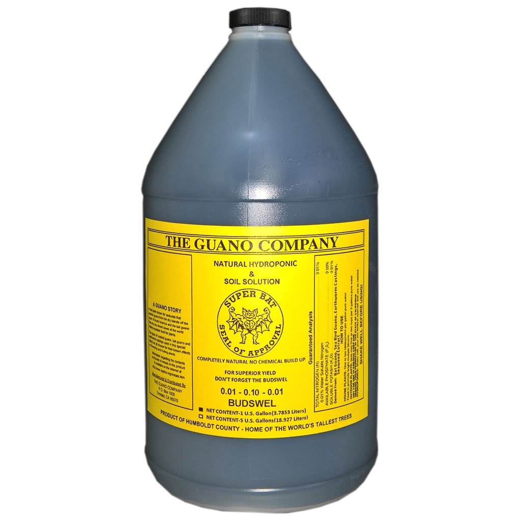 Hydrofarm GUBS128C Super Bat Budswel Hydroponic Soil Nutrient, 1 Gallon (2 Pack)