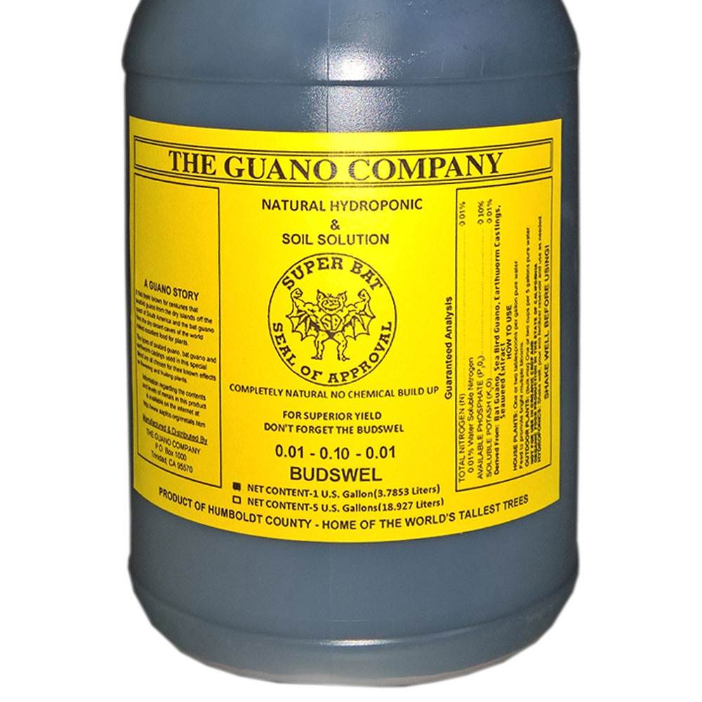 Hydrofarm GUBS128C Super Bat Budswel Hydroponic Soil Nutrient, 1 Gallon (2 Pack)