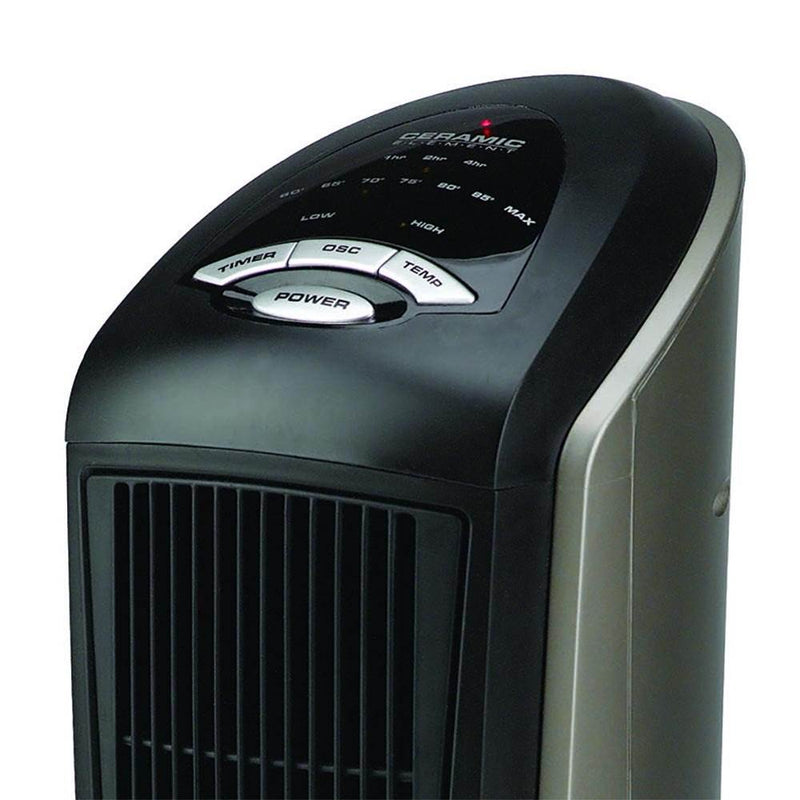 Lasko 1500 Watt 2 Speed Ceramic Oscillating Tower Heater with Remote 751320