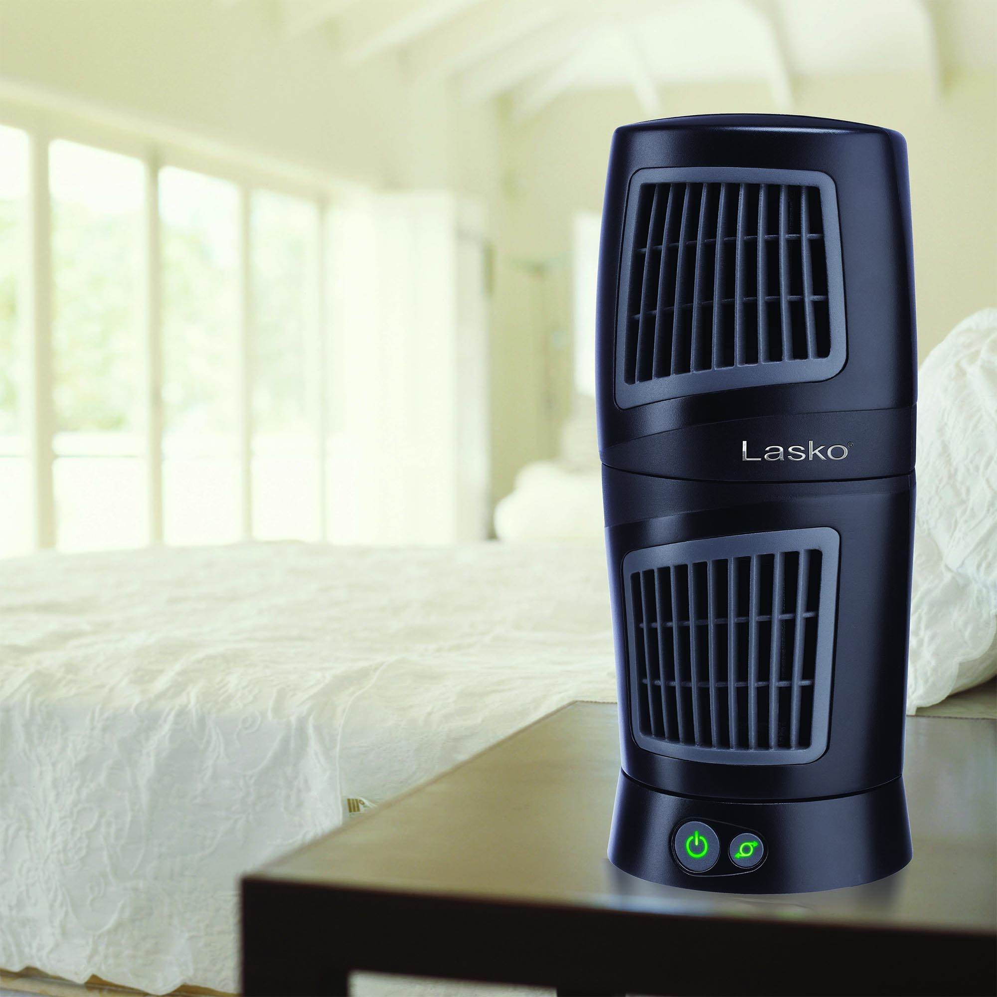 Lasko Twist Top Slim Compact 5x12 Portable Oscillating Desk Tower Fan (Used)