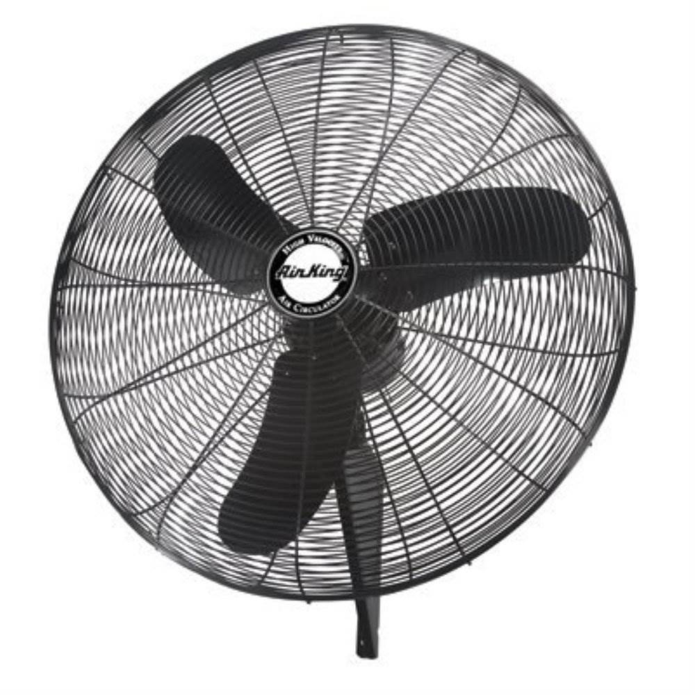Air King 30" 1/4 HP 3-Speed Indoor Industrial Oscillating Wall Mount Fan, Black - VMInnovations