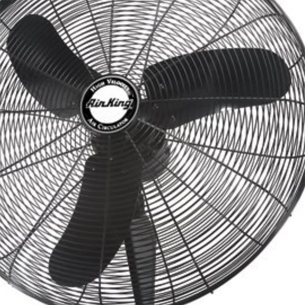 Air King 30" 1/4 HP 3-Speed Indoor Industrial Oscillating Wall Mount Fan, Black - VMInnovations