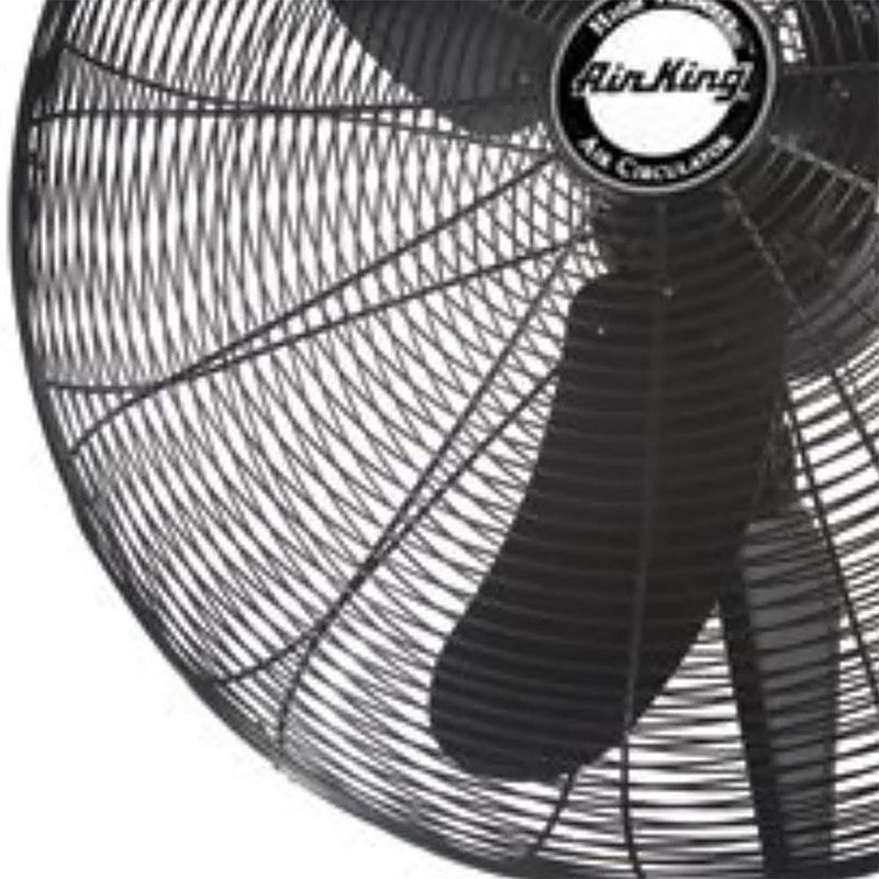 Air King 30" 1/4 HP 3-Speed Indoor Industrial Oscillating Wall Mount Fan, Black