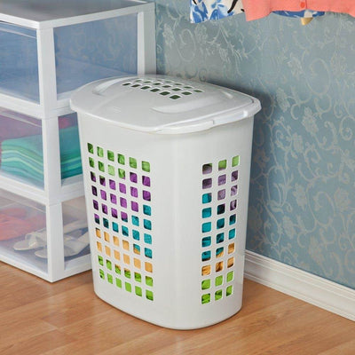 Sterilite 2.3 Bushell 81 Liter Lift Top XL Laundry Basket Hamper (Open Box)