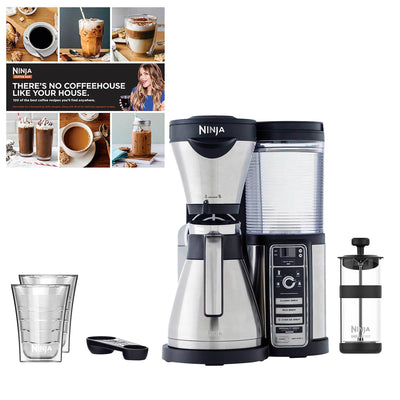 Ninja Coffee Bar w/ Thermal Carafe + Cook Book + 2 Cups (Certified Refurbished)