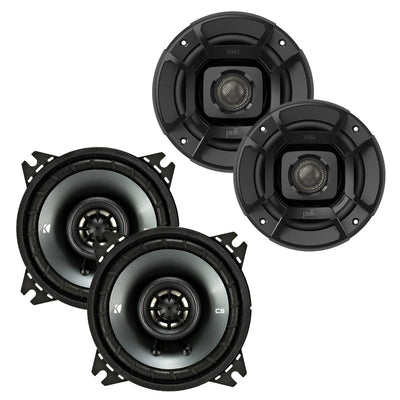 Polk 4-Inch 135W Speakers with Kicker CS Series 4-Inch Coaxial Speakers