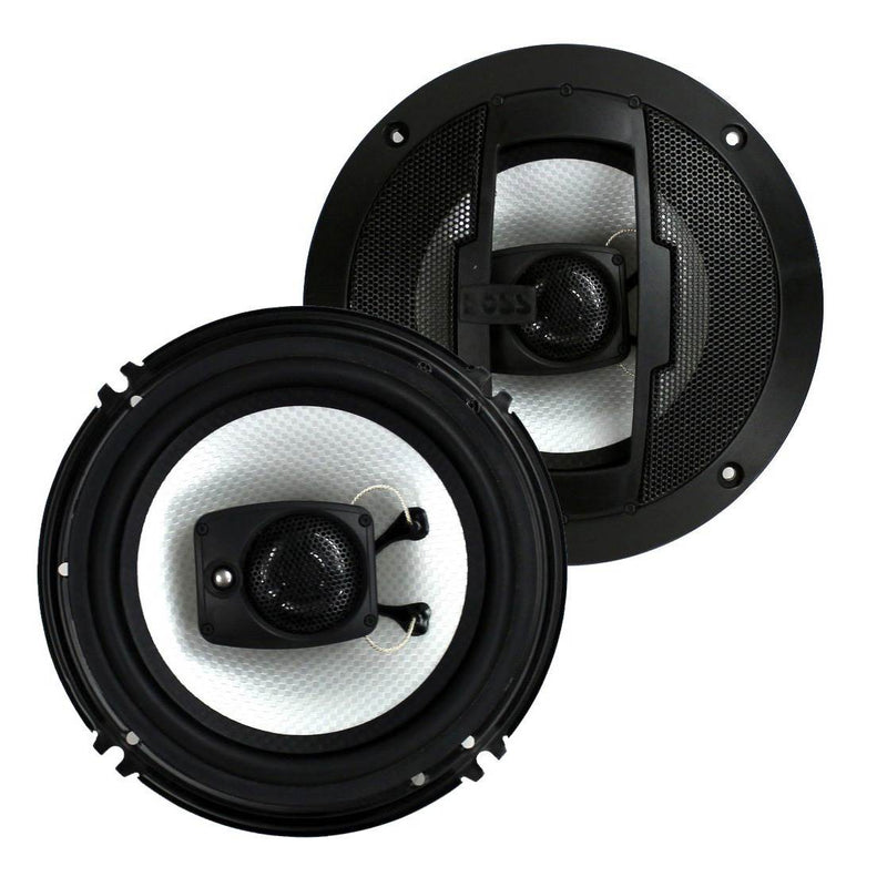Polk 4-Inch 135W 2-Way Speakers with Boss 6.5-Inch 300W 3-Way Coaxial Speakers