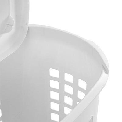 Sterilite 2.3 Bushell 81 Liter Lift Top XL Laundry Basket Hamper, White