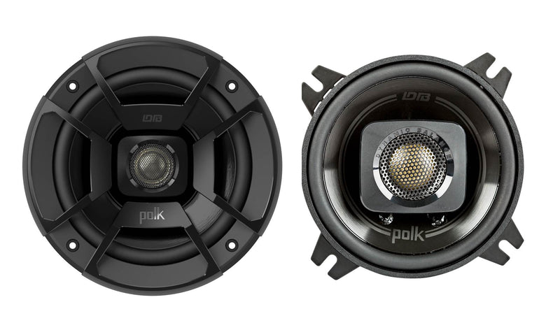 Polk DB402 4-Inch 135W 2-Way Speakers w/ Kicker 6x9-Inch 360W Coaxial Speakers