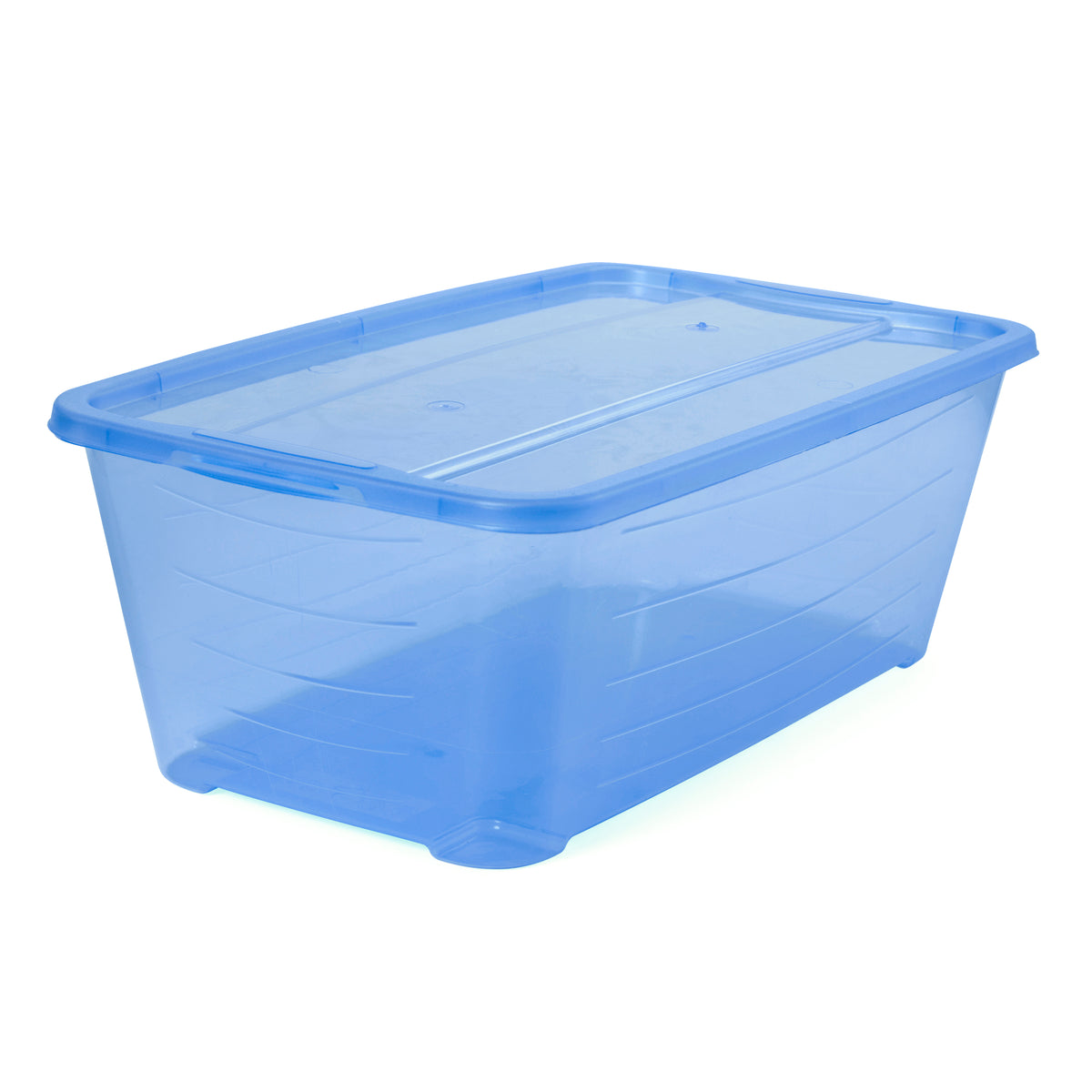 Life Story 5.5 Qt Rectangular Blue Plastic Protective Storage Shoe Box(Open Box)
