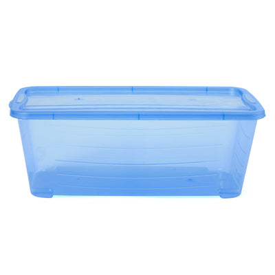 Life Story 5.5 Qt Rectangular Blue Plastic Protective Storage Shoe Box(Open Box)