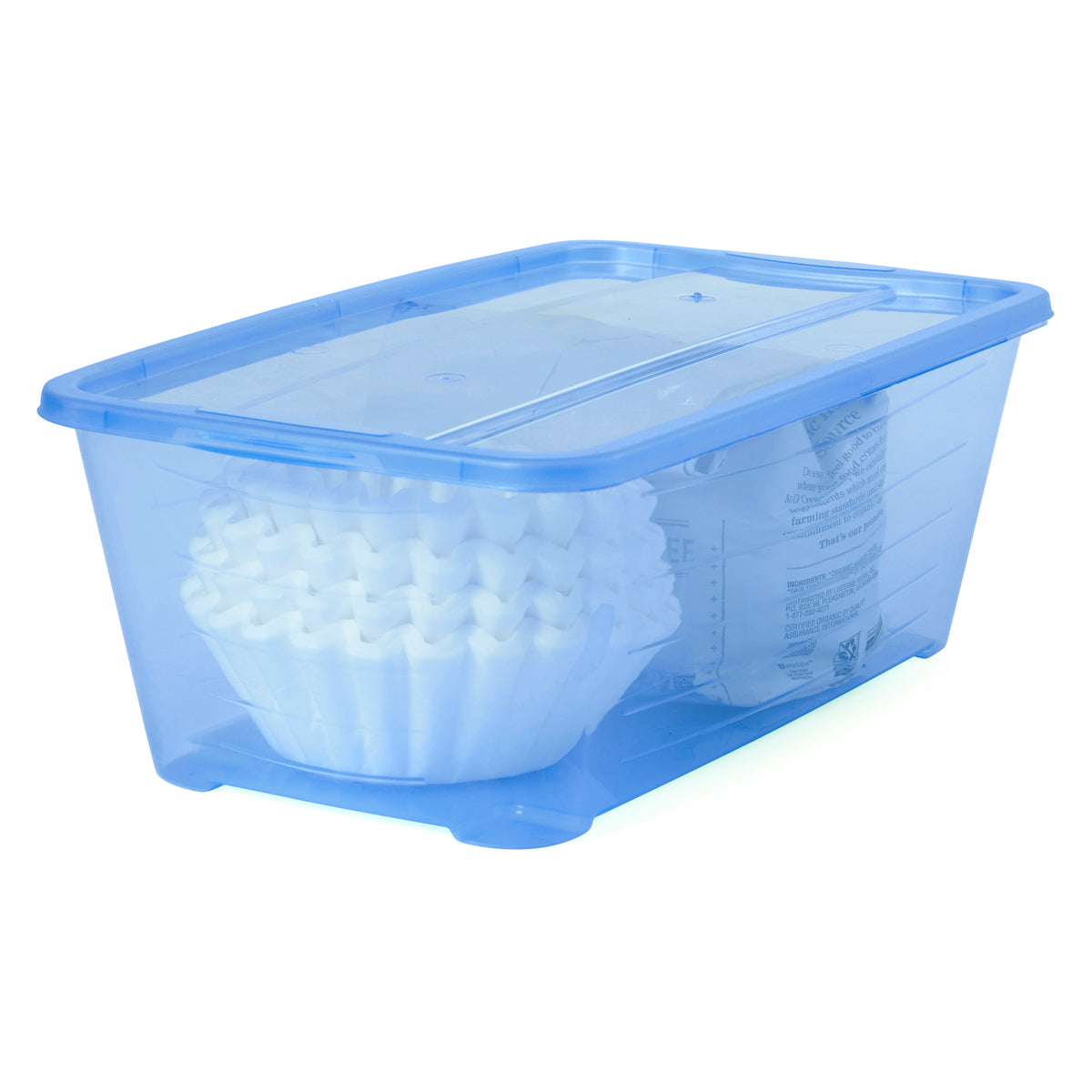 Life Story 5.5 Qt Rectangular Blue Plastic Protective Storage Shoe Box(Open Box)