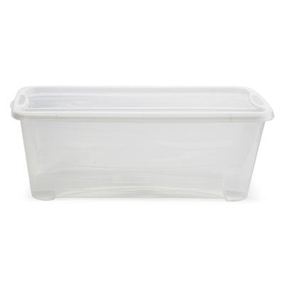 Life Story 6 Quart Rectangular Clear Plastic Lidded Storage Shoe Box, 4 Pack - VMInnovations