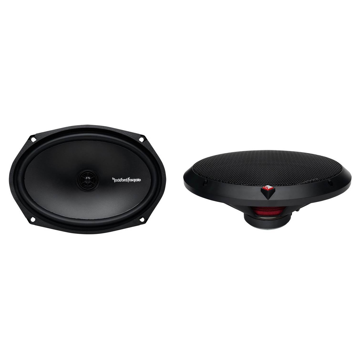 Polk DB402 4-Inch 135W 2-Way w/ Rockford Fosgate 6x9-Inch 130W 2-Way Speakers