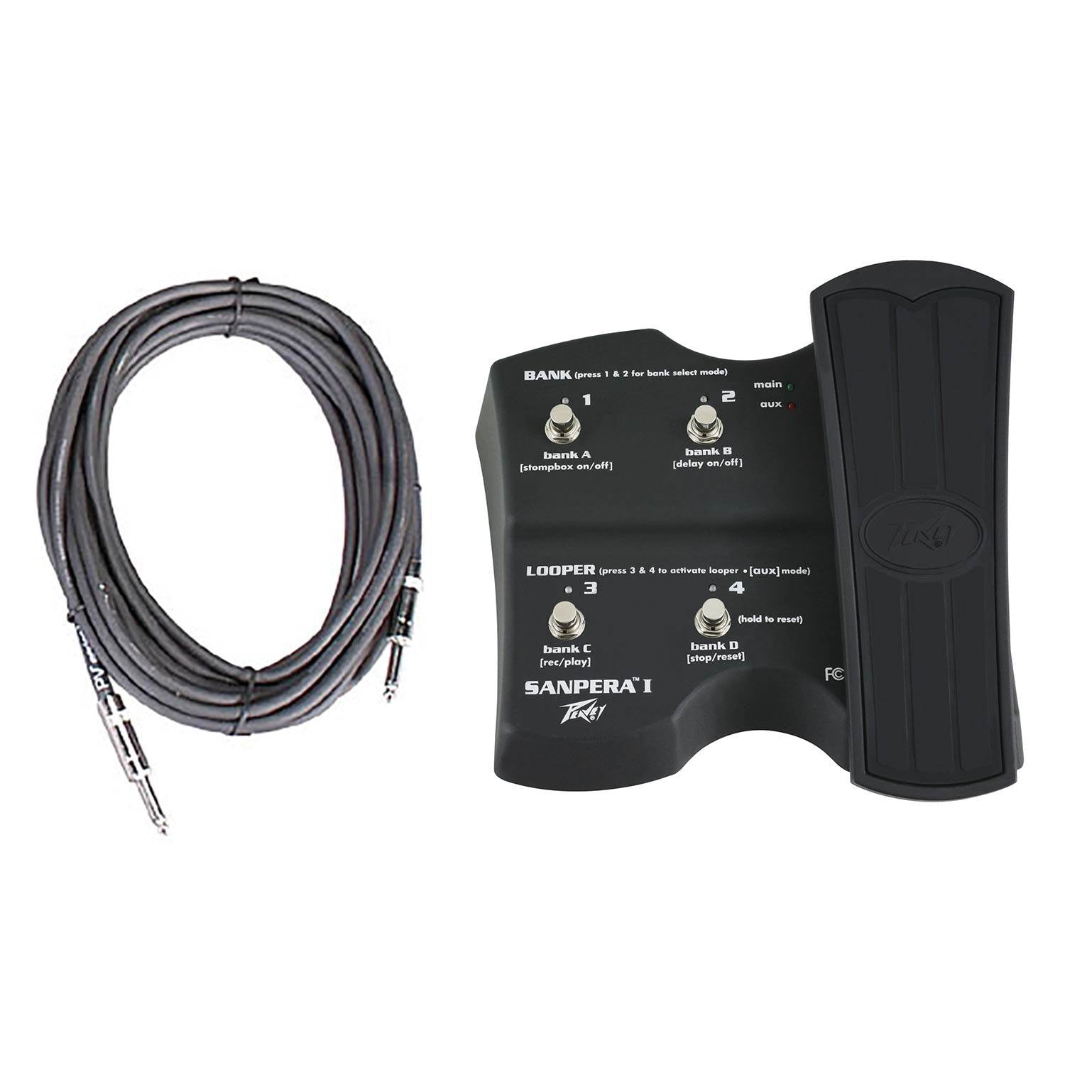 Sanpera I Expression Pedal Controller for Amp + Peavey PV 10' Instrument Cable