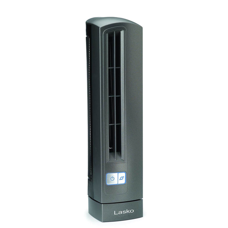 Lasko Air Stik Ultra Slim 2 Speed Home Office Oscillating Tower Fan (2 Pack)