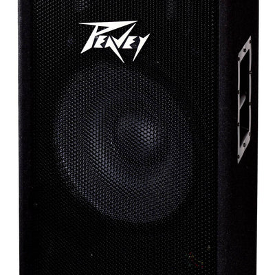 Peavey 2 Way 1400W Dual 15" DJ PA System Loudspeaker (2) + 25' Speaker Cable (2)