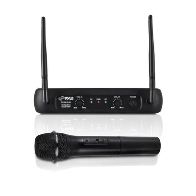 Pyle 4 x PDWM2140 VHF 2 Channel Wireless Handheld and Headset Mic Set (4 Pack)