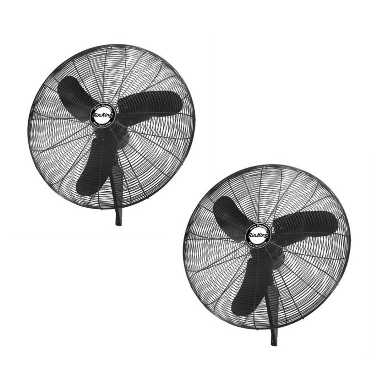 Air King Industrial Grade 3 Speed 30 Inch Oscillating Wall Mount Fan (2 Pack)