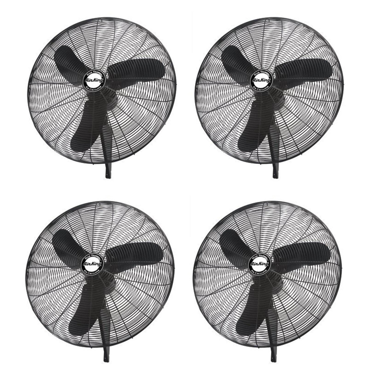 Air King Industrial Grade 3 Speed 30 Inch Oscillating Wall Mount Fan (4 Pack)
