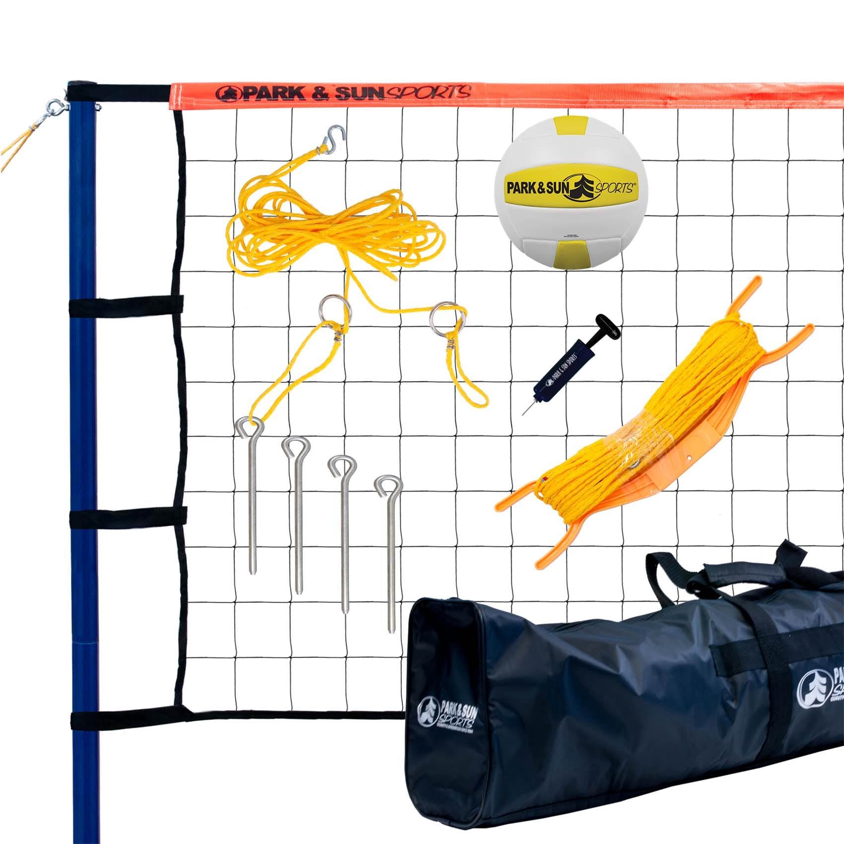 Park & Sun Spiker Sport Steel Orange Outdoor Volleyball Net Set w/ Bag (Used)