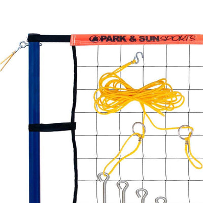 Park & Sun Spiker Sport Steel Orange Outdoor Volleyball Net Set w/Bag (Open Box)