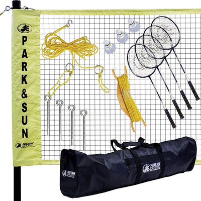 Park & Sun Sports Outdoor Complete Badminton Set w/ Carry Case, Yellow (Used)