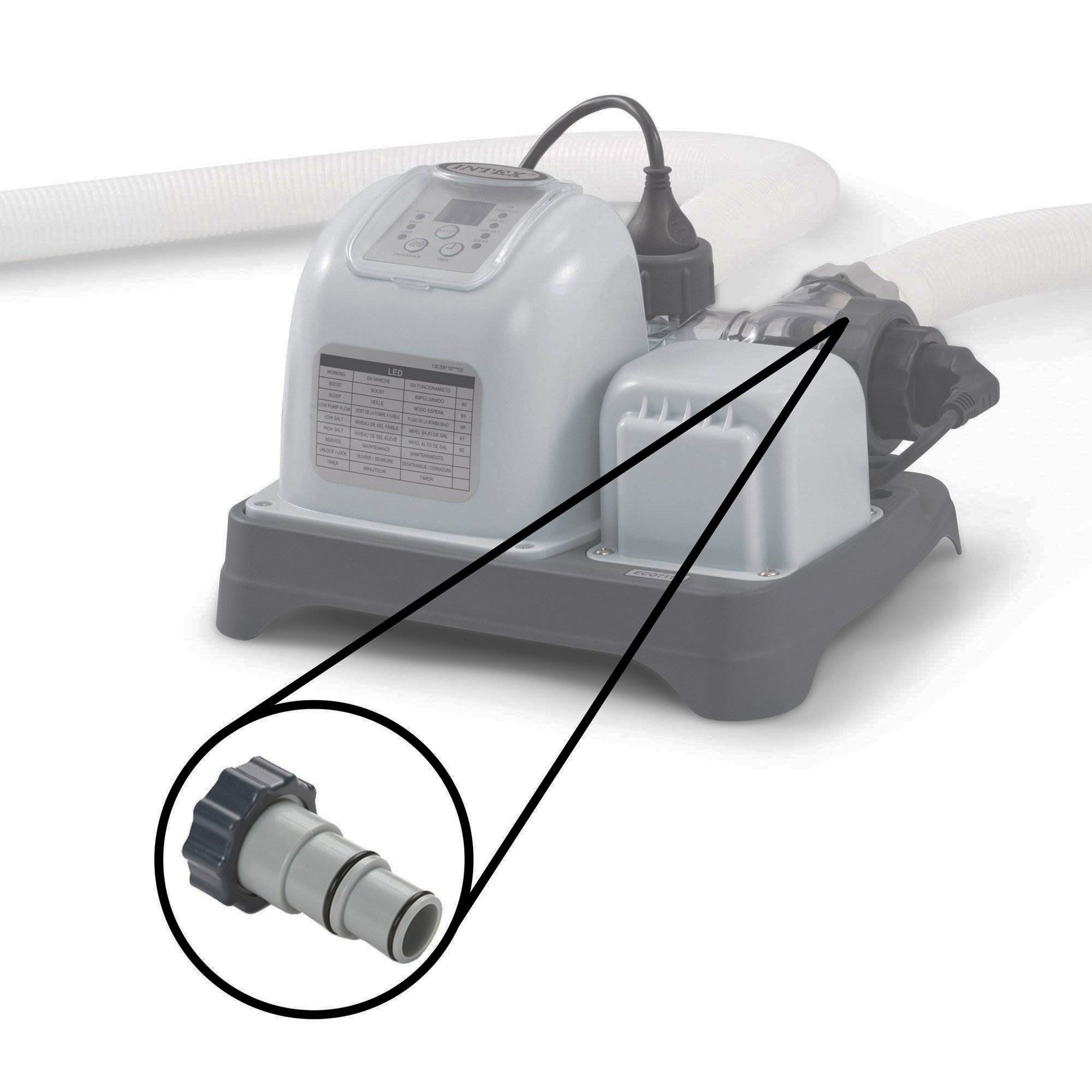 Intex Hose Adapter A w/ Collar for Threaded Connection Pumps (Pair) (Used)
