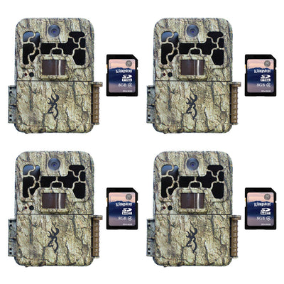 Browning Trail Cameras Spec Ops 10MP HD Video IR Game Camera, 4 Pack + SD Cards
