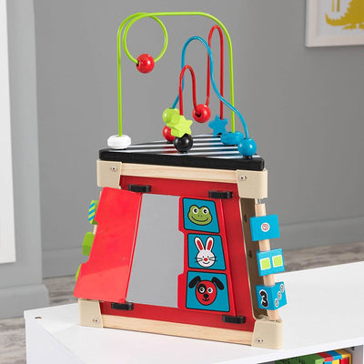 KidKraft Triangle Colorful Wooden Bead and Cube Maze Toy for Toddlers (Open Box)