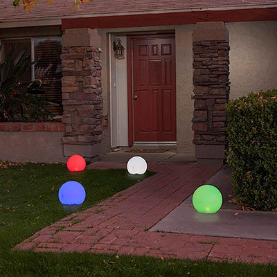 4) GAME GalaxyGLO Solar Light Up 10.75-Inch 4-Color Pool & Outdoor Globe