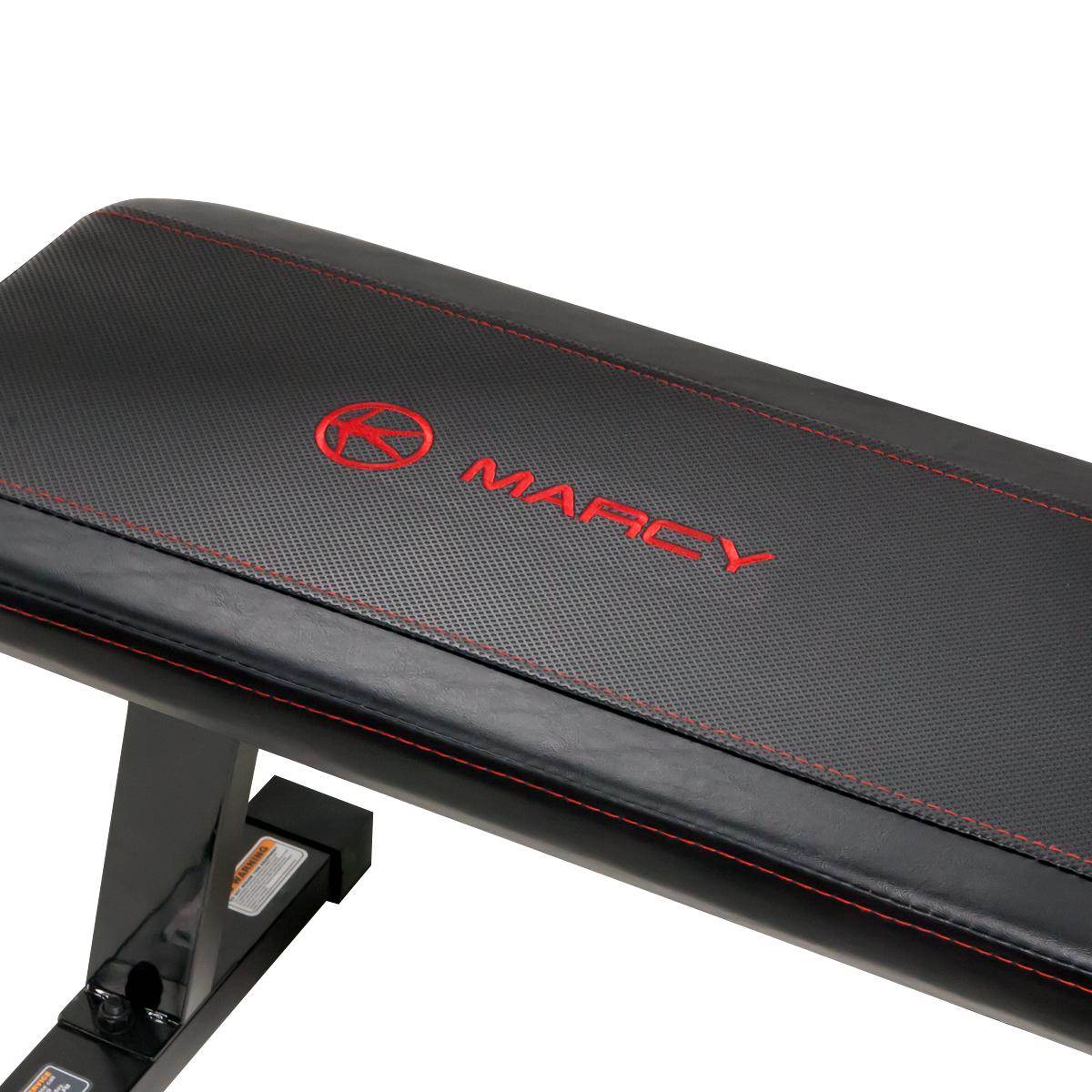 Marcy Flat Utility Strength Training Home Gym Flat Weight Bench, Black | SB-315