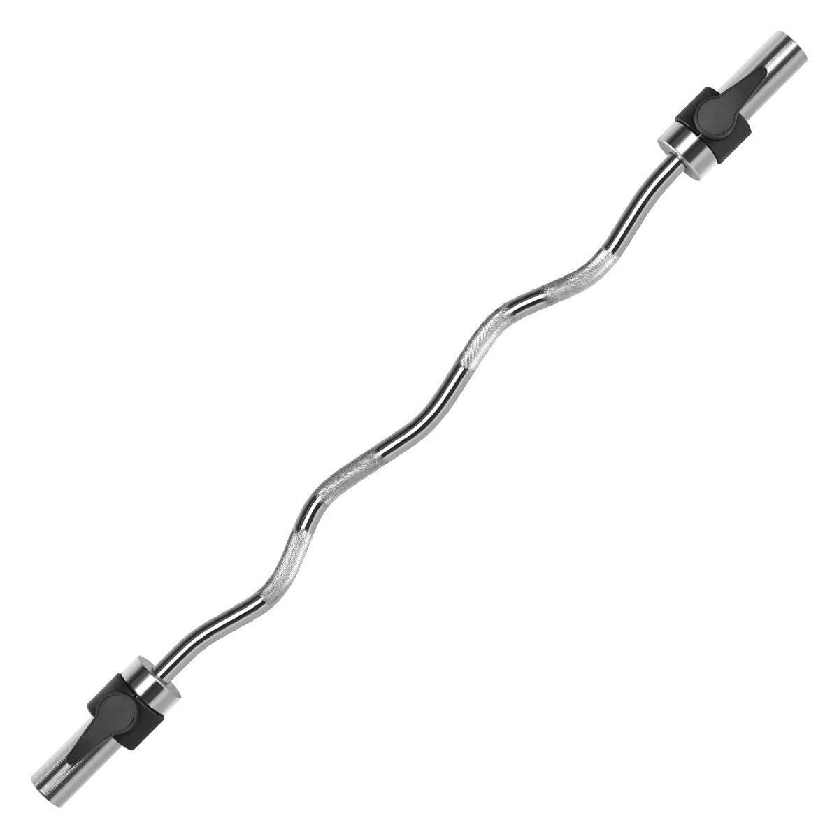 Marcy Pro Solid Steel Chrome Plated Olympic Arm Muscle Curl Bar with Collars