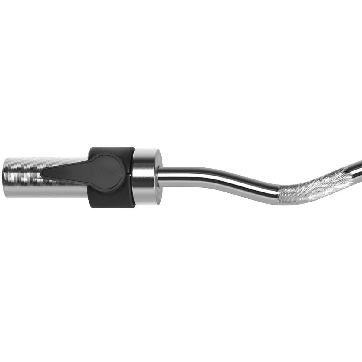Marcy Pro Solid Steel Chrome Plated Olympic Arm Muscle Curl Bar with Collars