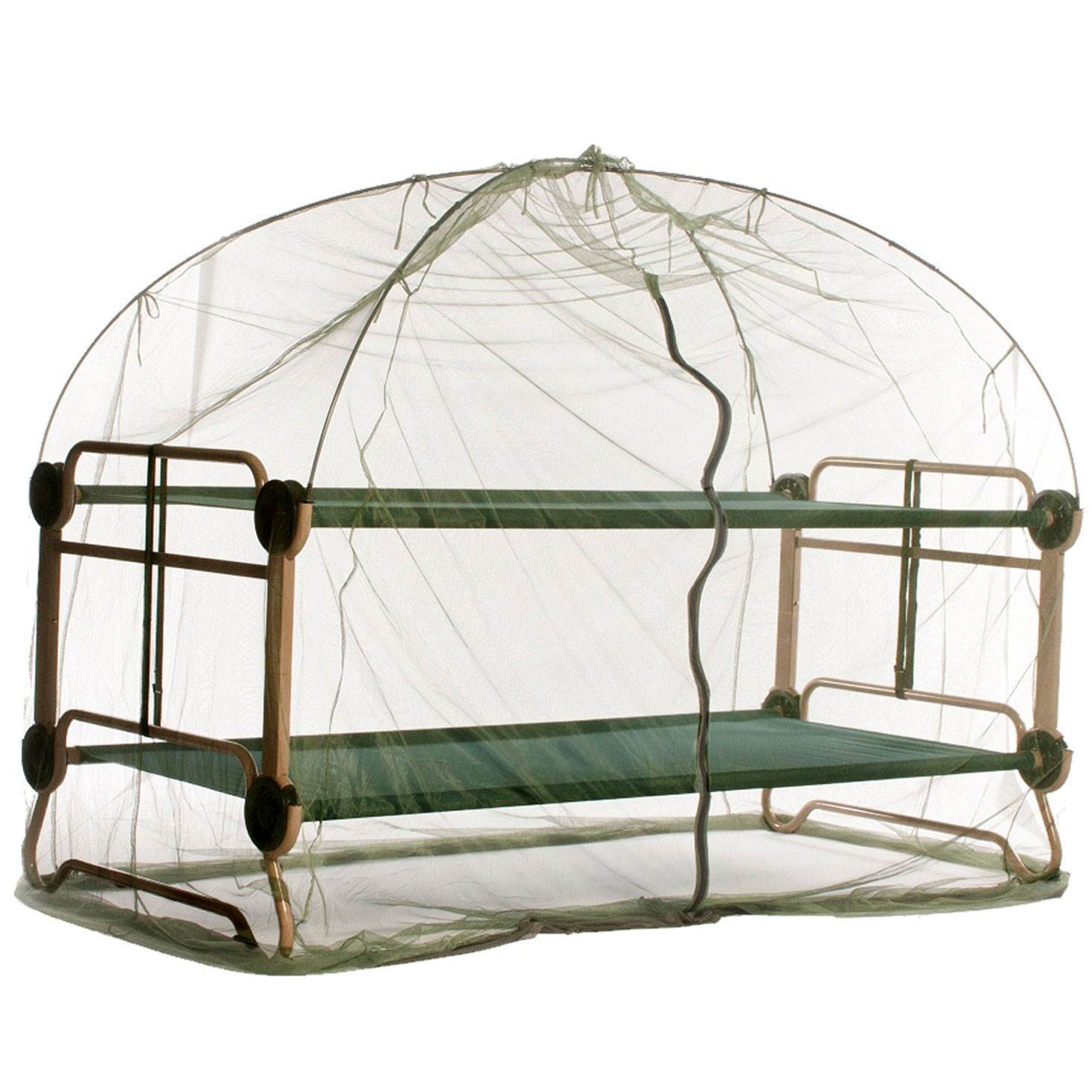 Disc-O-Bed X-Large Cam-O-Bunk Benched Bunked Double Cot + Mosquito Net and Frame - VMInnovations
