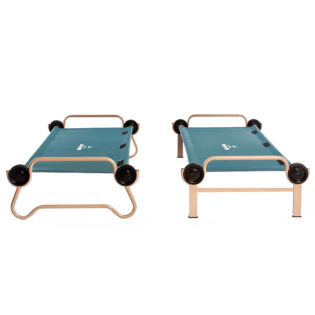 Disc-O-Bed X-Large Cam-O-Bunk Benched Bunked Double Cot + Mosquito Net and Frame - VMInnovations
