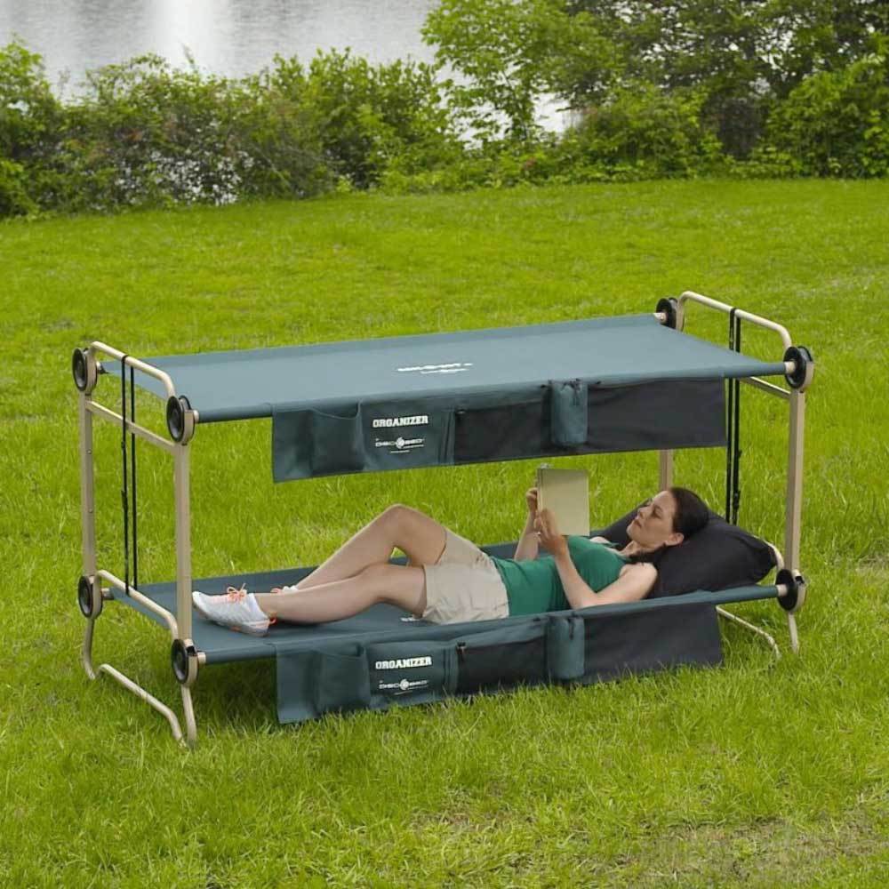 Disc-O-Bed X-Large Cam-O-Bunk Benched Bunked Double Cot + Mosquito Net and Frame - VMInnovations