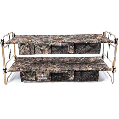 Disc-O-Bed XLarge Cam-O-Bunk Bunked Realtree Double Cot + Mosquito Net and Frame