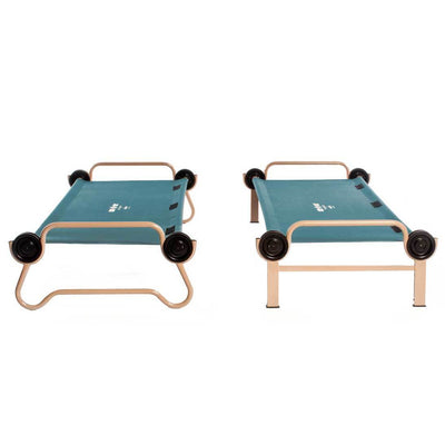 Disc-O-Bed Large Cam-O-Bunk Benched/ Bunked Double Cot + 3 Shelf Hanging Cabinet - VMInnovations