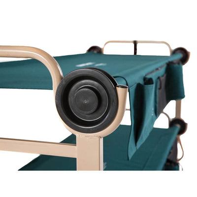 Disc-O-Bed Large Cam-O-Bunk Benched/ Bunked Double Cot + 3 Shelf Hanging Cabinet - VMInnovations