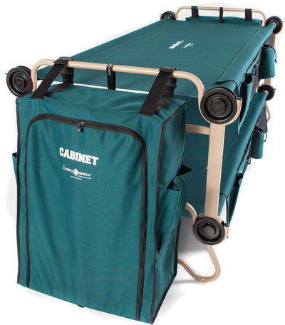 Disc-O-Bed Large Cam-O-Bunk Benched/ Bunked Double Cot + 3 Shelf Hanging Cabinet - VMInnovations