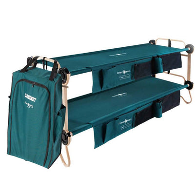 Disc-O-Bed X-Large Cam-O-Bunk Bench Bunked Double Cot + 3 Shelf Hanging Cabinet - VMInnovations