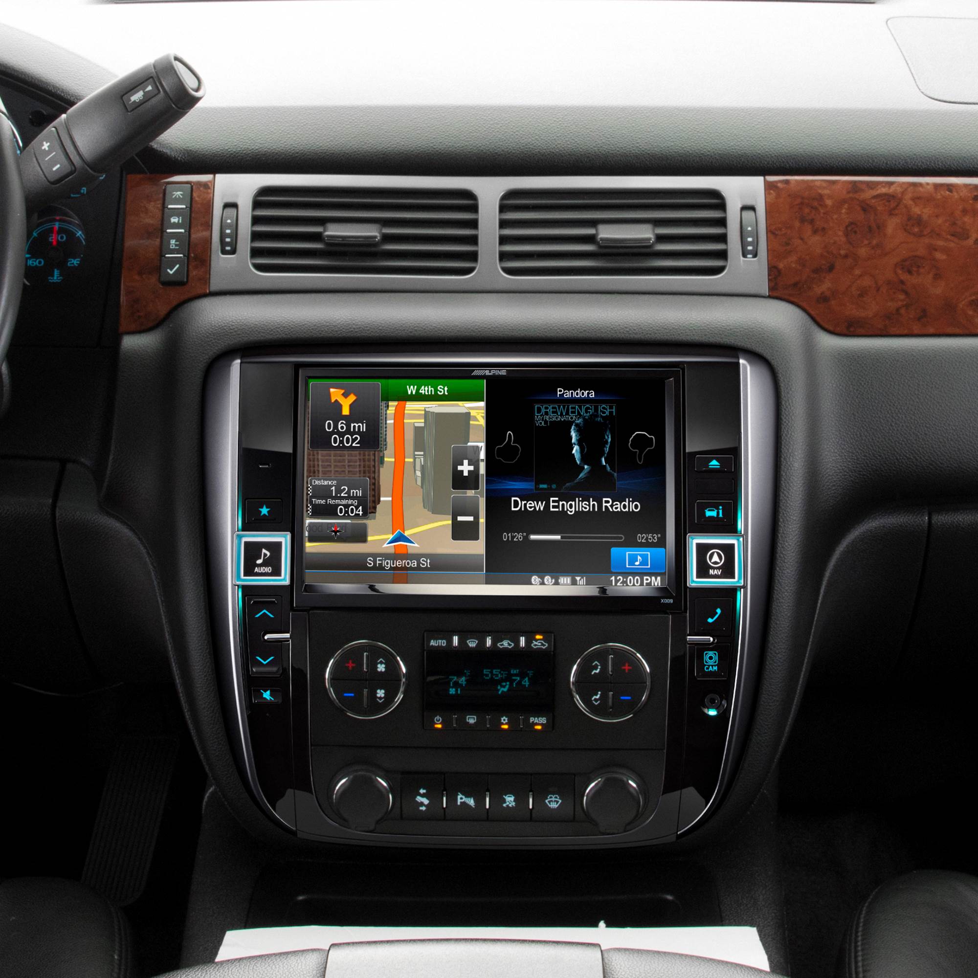 Alpine GM Truck & SUV 9-Inch 2-DIN In-Dash Bluetooth Restyle Audio & GPS System