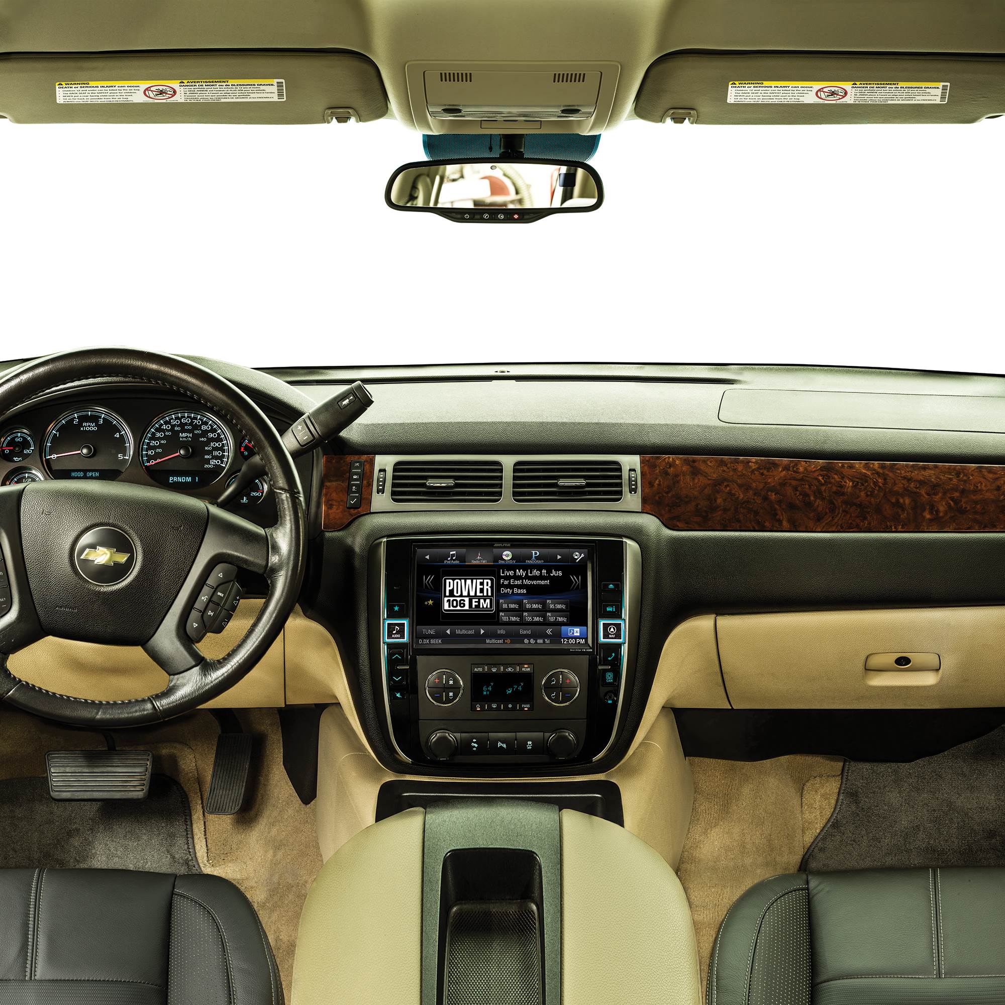 Alpine GM Truck & SUV 9-Inch 2-DIN In-Dash Bluetooth Restyle Audio & GPS System